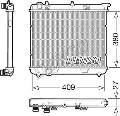 Denso DRM21024 - Радиатор, охлаждение двигателя autospares.lv