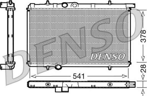 Denso DRM21021 - Радиатор, охлаждение двигателя autospares.lv