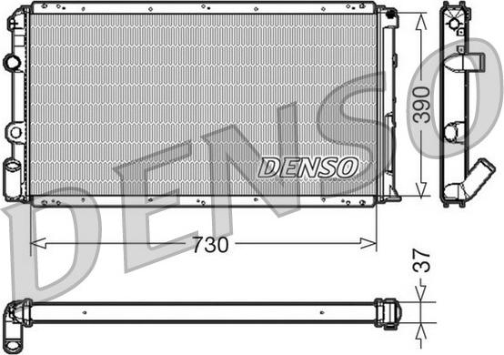 Denso DRM23091 - Радиатор, охлаждение двигателя autospares.lv