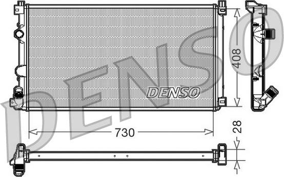 Denso DRM23092 - Радиатор, охлаждение двигателя autospares.lv