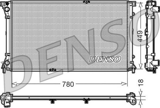 Denso DRM23097 - Радиатор, охлаждение двигателя autospares.lv