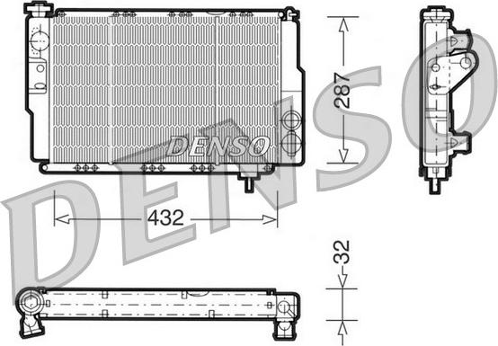 Denso DRM23040 - Радиатор, охлаждение двигателя autospares.lv