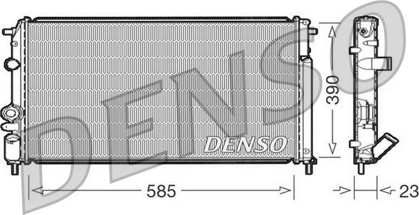 Denso DRM23053 - Радиатор, охлаждение двигателя autospares.lv