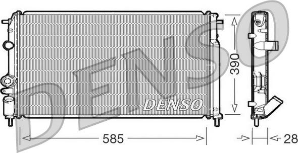 Denso DRM23052 - Радиатор, охлаждение двигателя autospares.lv