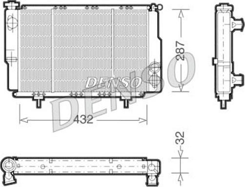 Denso DRM23060 - Радиатор, охлаждение двигателя autospares.lv