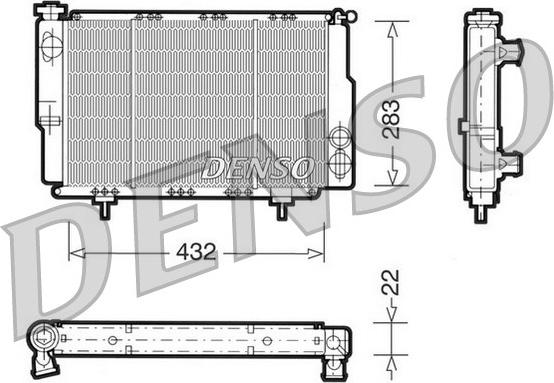 Denso DRM23061 - Радиатор, охлаждение двигателя autospares.lv