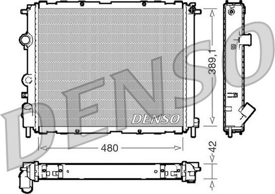 Denso DRM23009 - Радиатор, охлаждение двигателя autospares.lv