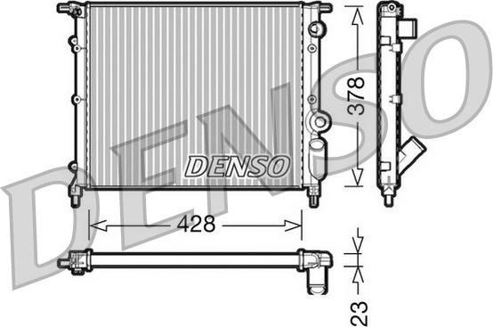 Denso DRM23004 - Радиатор, охлаждение двигателя autospares.lv