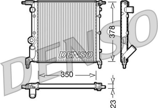 Denso DRM23005 - Радиатор, охлаждение двигателя autospares.lv