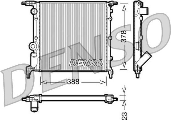 Denso DRM23006 - Радиатор, охлаждение двигателя autospares.lv