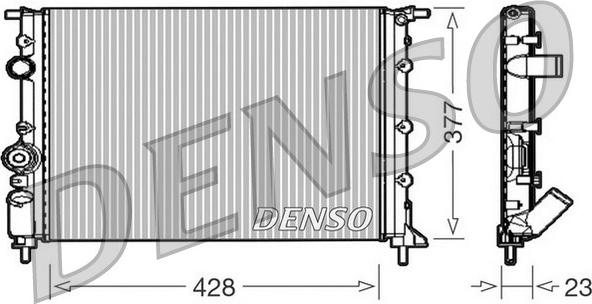 Denso DRM23008 - Радиатор, охлаждение двигателя autospares.lv