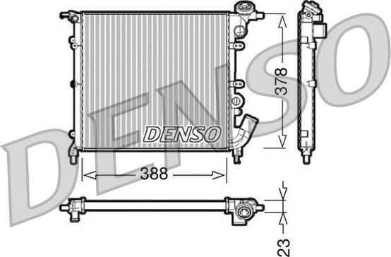 Denso DRM23002 - Радиатор, охлаждение двигателя autospares.lv