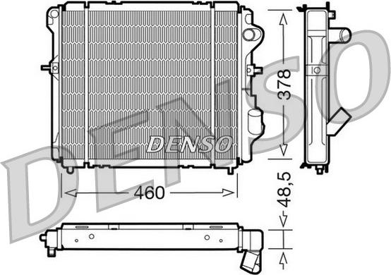 Denso DRM23007 - Радиатор, охлаждение двигателя autospares.lv