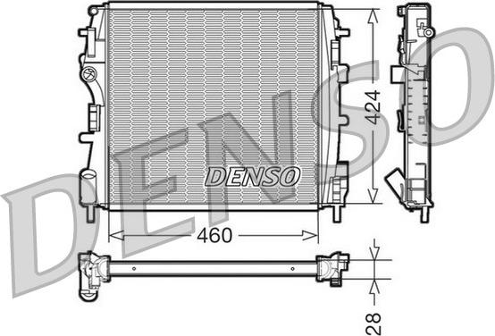 Denso DRM23019 - Радиатор, охлаждение двигателя autospares.lv