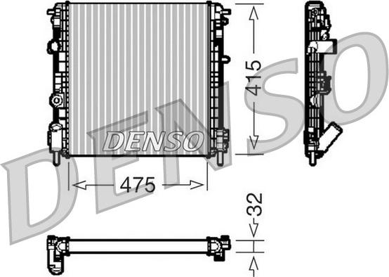 Denso DRM23014 - Радиатор, охлаждение двигателя autospares.lv