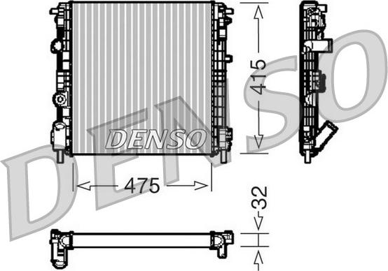 Denso DRM23015 - Радиатор, охлаждение двигателя autospares.lv