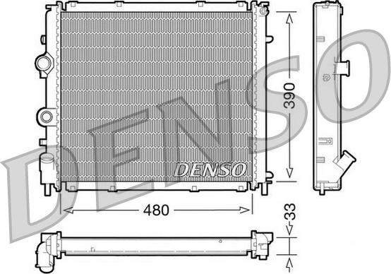 Denso DRM23011 - Радиатор, охлаждение двигателя autospares.lv