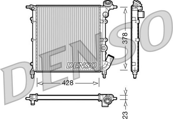 Denso DRM23012 - Радиатор, охлаждение двигателя autospares.lv