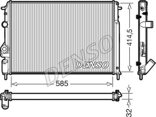 Denso DRM23034 - Радиатор, охлаждение двигателя autospares.lv