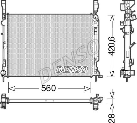 Denso DRM23036 - Радиатор, охлаждение двигателя autospares.lv