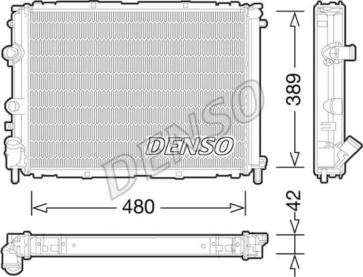 Denso DRM23033 - Радиатор, охлаждение двигателя autospares.lv