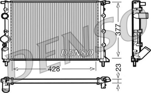 Denso DRM23032 - Радиатор, охлаждение двигателя autospares.lv