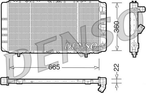 Denso DRM23020 - Радиатор, охлаждение двигателя autospares.lv