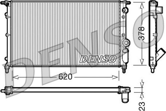 Denso DRM23022 - Радиатор, охлаждение двигателя autospares.lv