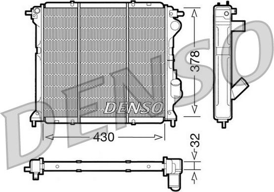 Denso DRM23027 - Радиатор, охлаждение двигателя autospares.lv