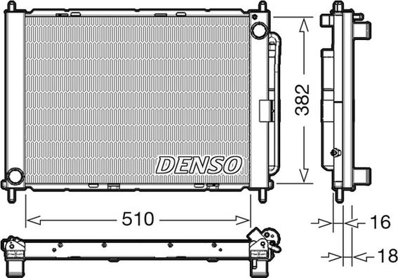 Denso DRM23104 - Модуль охлаждения autospares.lv