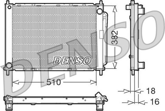 Denso DRM23100 - Модуль охлаждения autospares.lv