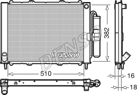Denso DRM23103 - Модуль охлаждения autospares.lv