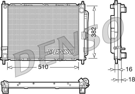 Denso DRM23102 - Модуль охлаждения autospares.lv