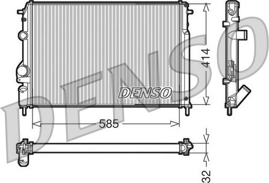 Denso DRM23110 - Радиатор, охлаждение двигателя autospares.lv