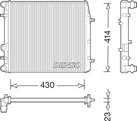 Denso DRM27006 - Радиатор, охлаждение двигателя autospares.lv