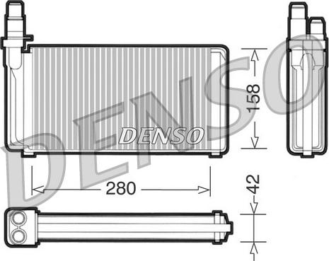 Denso DRR09020 - Теплообменник, отопление салона autospares.lv