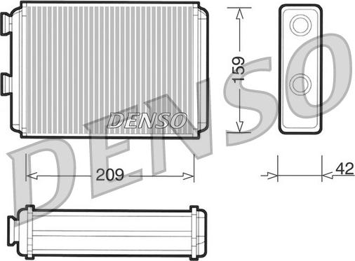 Denso DRR09070 - Теплообменник, отопление салона autospares.lv