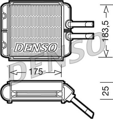 Denso DRR08001 - Теплообменник, отопление салона autospares.lv