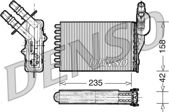 Denso DRR23001 - Теплообменник, отопление салона autospares.lv