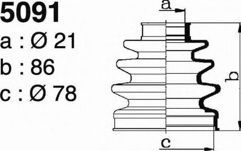 DEPA 5091 - Пыльник, приводной вал autospares.lv