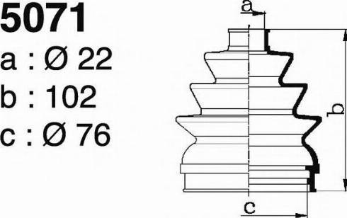 DEPA 5071 - Пыльник, приводной вал autospares.lv