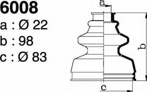 DEPA 6008 - Пыльник, приводной вал autospares.lv