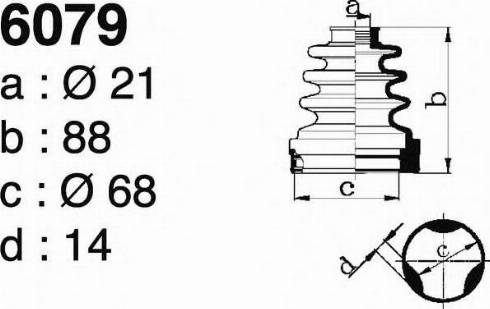 DEPA 6079 - Пыльник, приводной вал autospares.lv