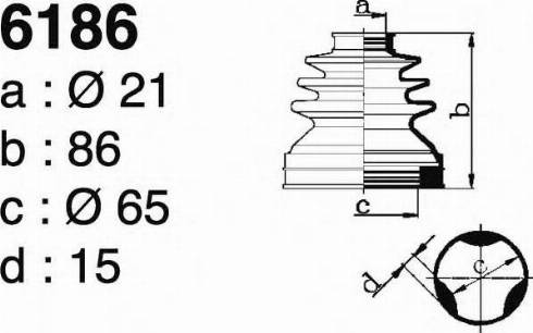DEPA 6186 - Пыльник, приводной вал autospares.lv