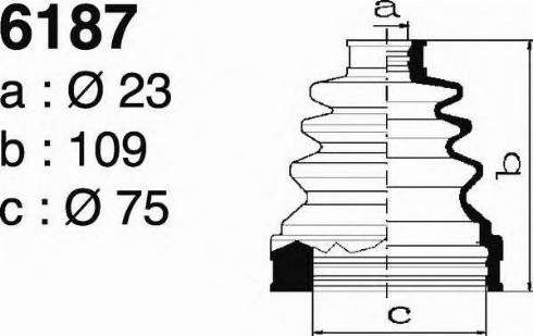 DEPA 6187 - Пыльник, приводной вал autospares.lv