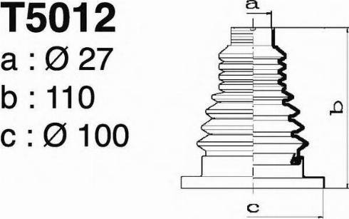 DEPA T5012 - Пыльник, приводной вал autospares.lv