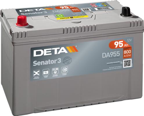 DETA DA955 - Стартерная аккумуляторная батарея, АКБ autospares.lv