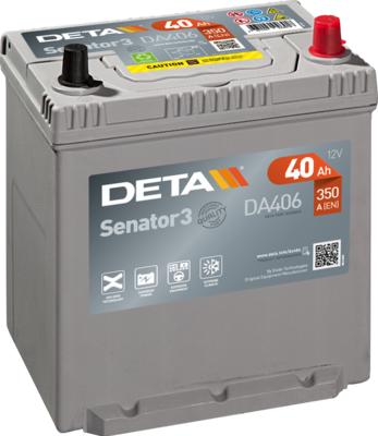 DETA DA406 - Стартерная аккумуляторная батарея, АКБ autospares.lv