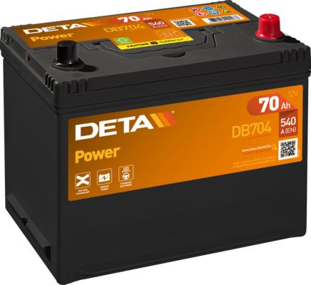 DETA DB704 - Стартерная аккумуляторная батарея, АКБ autospares.lv