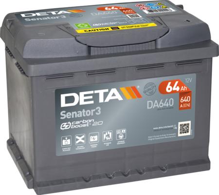 DETA DA640 - Стартерная аккумуляторная батарея, АКБ autospares.lv